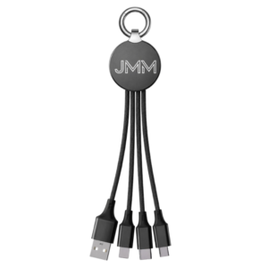 3-in-1 Keychain Charging Cable 2A Short Fast Charger